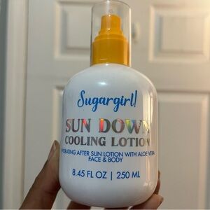 Sugar Sun Down Cooling Lotion — White Bottle with Yellow Pump